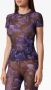 Philipp Plein T-shirt met bloemenprint Zwart - Thumbnail 4