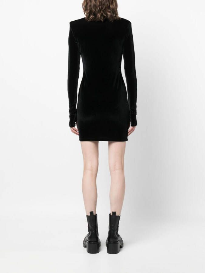Philipp Plein Fluwelen mini-jurk Zwart