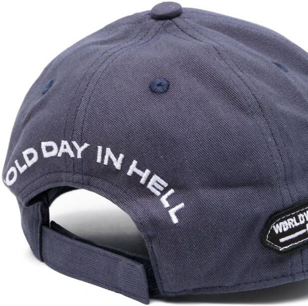 Philipp Plein Gerafelde honkbalpet Blauw