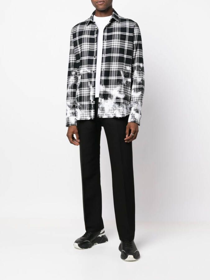 Philipp Plein Geruit overhemd Zwart
