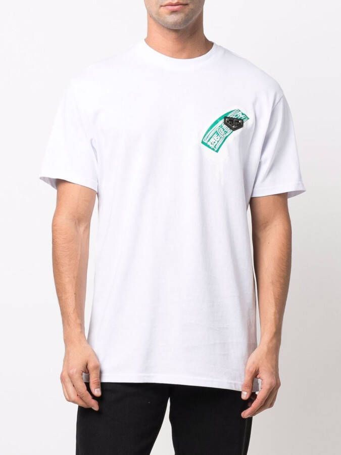 Philipp Plein Geruit T-shirt met ronde hals Wit