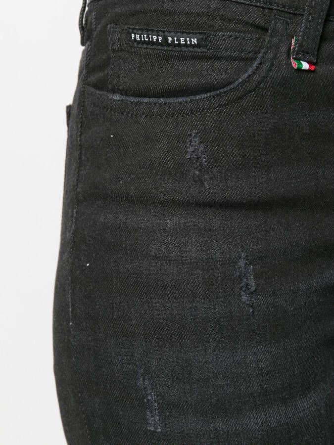 Philipp Plein Gescheurde jeans Zwart