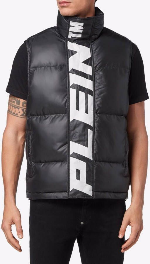 Philipp Plein Gewatteerde bodywarmer Zwart