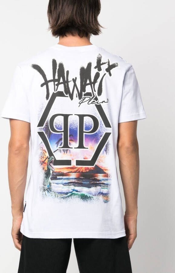 Philipp Plein Grafisch T-shirt Wit