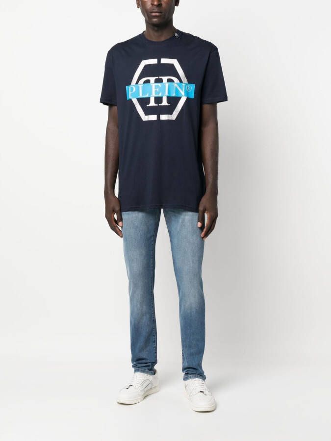 Philipp Plein T-shirt met print Blauw