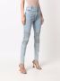 Philipp Plein High waist bikerjeans Blauw - Thumbnail 3