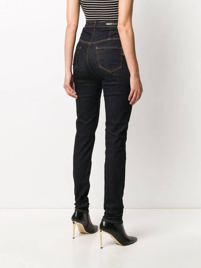 Philipp Plein High waist jeans Blauw