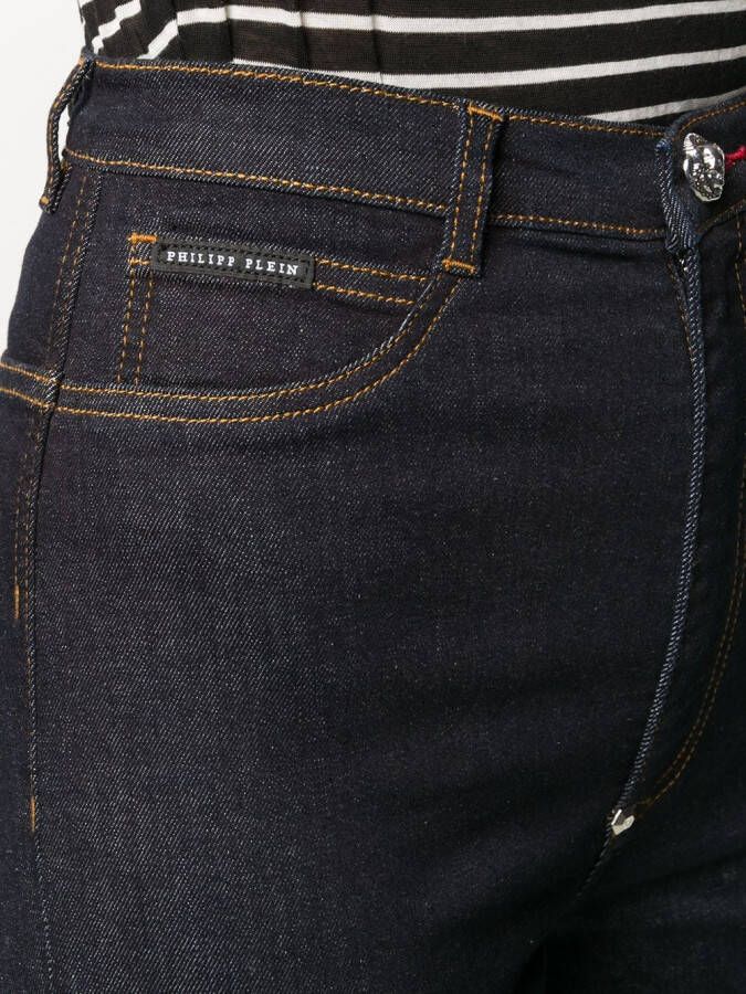 Philipp Plein High waist jeans Blauw