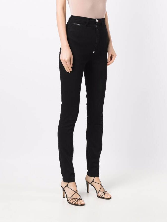 Philipp Plein High waist jeans Zwart