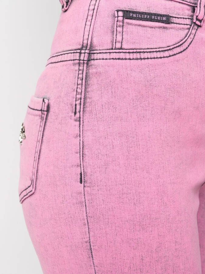 Philipp Plein Super high-waist jegging Roze
