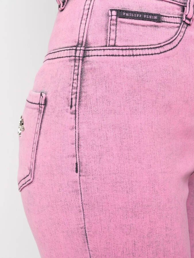 Philipp Plein High waist jegging Roze