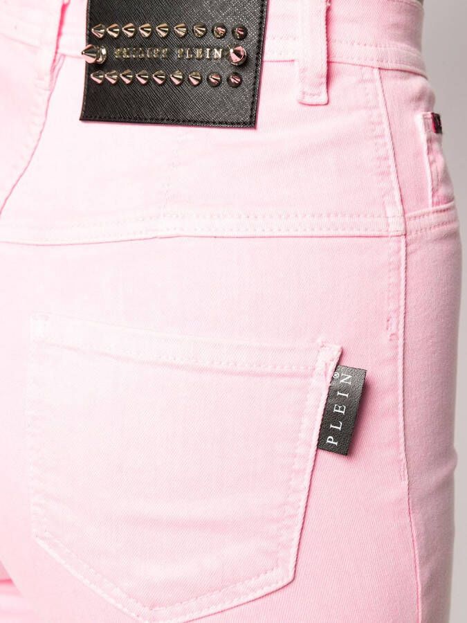 Philipp Plein Super high-waist jegging Roze