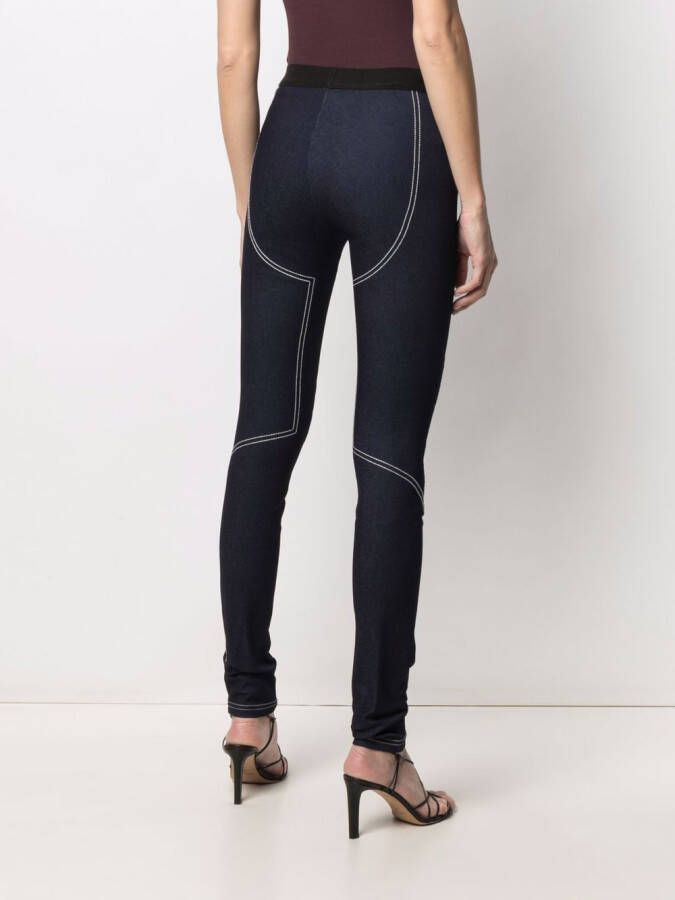 Philipp Plein High waist legging Blauw
