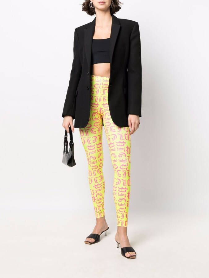 Philipp Plein High waist legging Geel