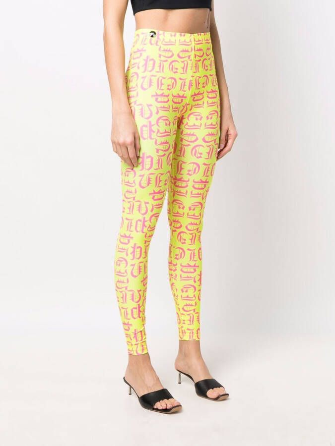 Philipp Plein High waist legging Geel