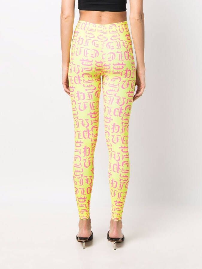 Philipp Plein High waist legging Geel