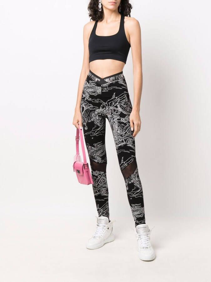 Philipp Plein High waist legging Zwart