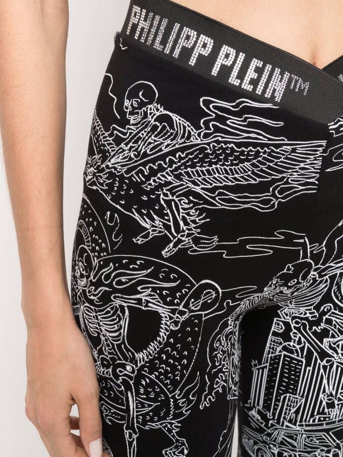 Philipp Plein High waist legging Zwart