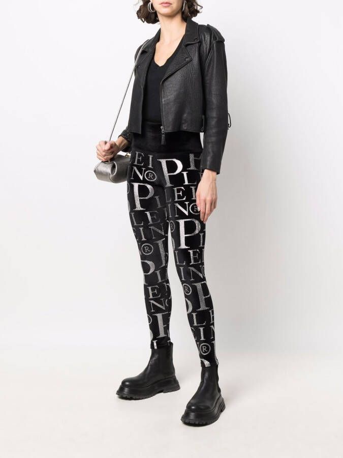 Philipp Plein High waist legging Zwart