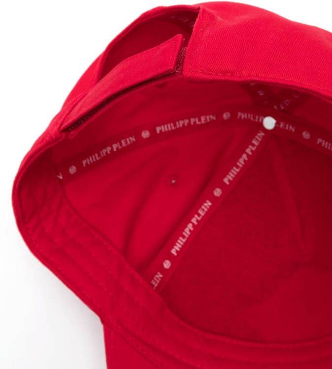 Philipp Plein Honkbalpet met geborduurd logo Rood