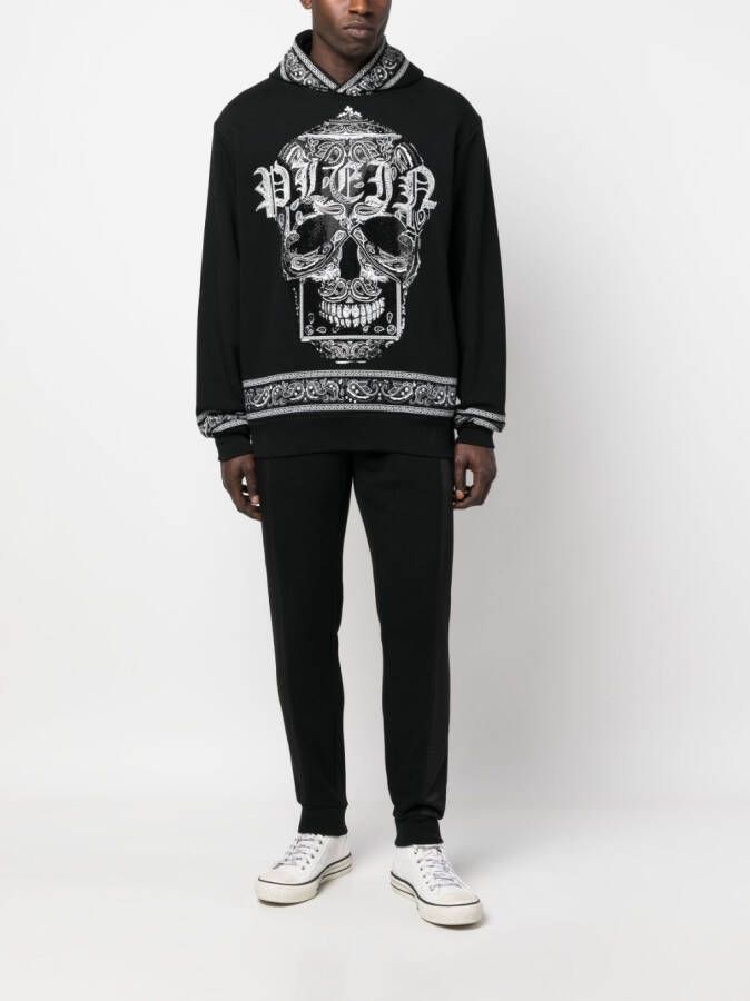 Philipp Plein Hoodie met bandanaprint Zwart