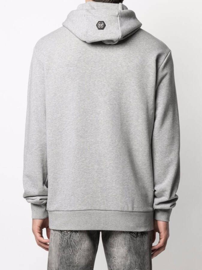 Philipp Plein Hoodie met doodskopprint Grijs