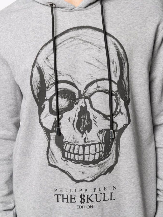 Philipp Plein Hoodie met doodskopprint Grijs