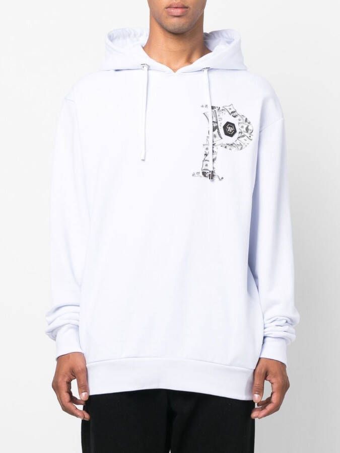 Philipp Plein Hoodie met grafische print Wit