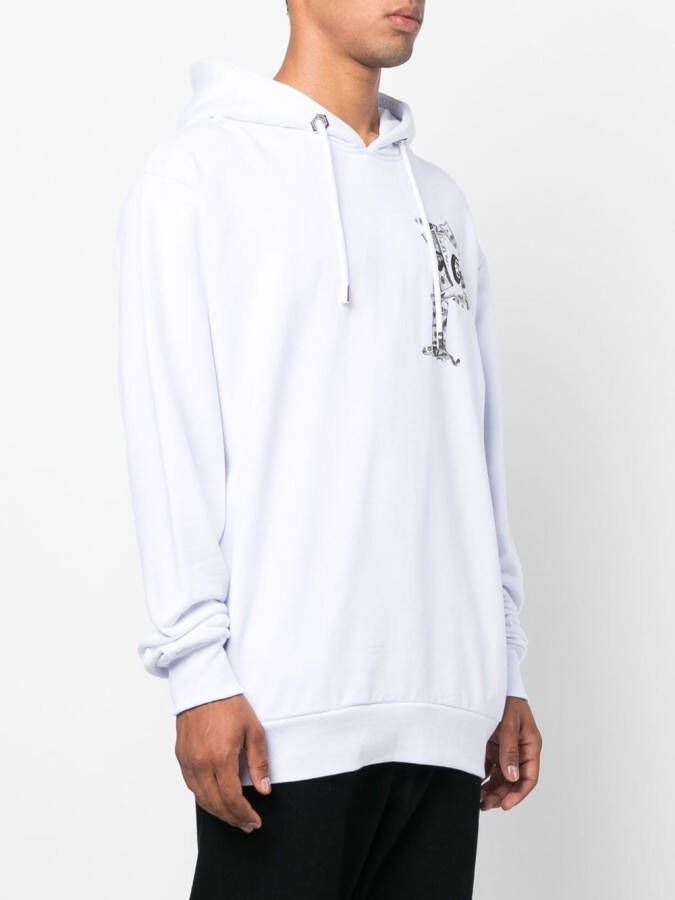 Philipp Plein Hoodie met grafische print Wit