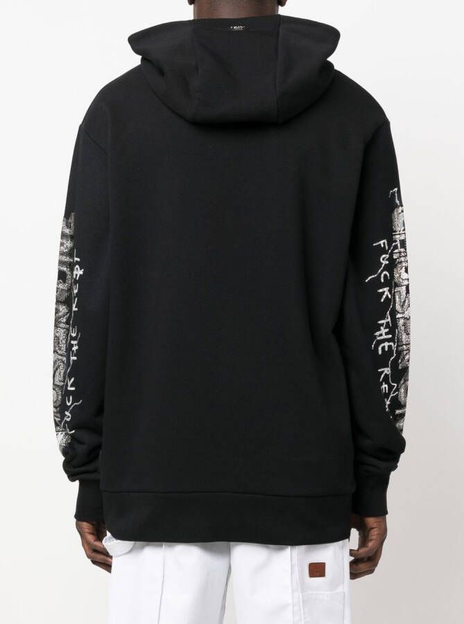 Philipp Plein Hoodie met grafische print Zwart