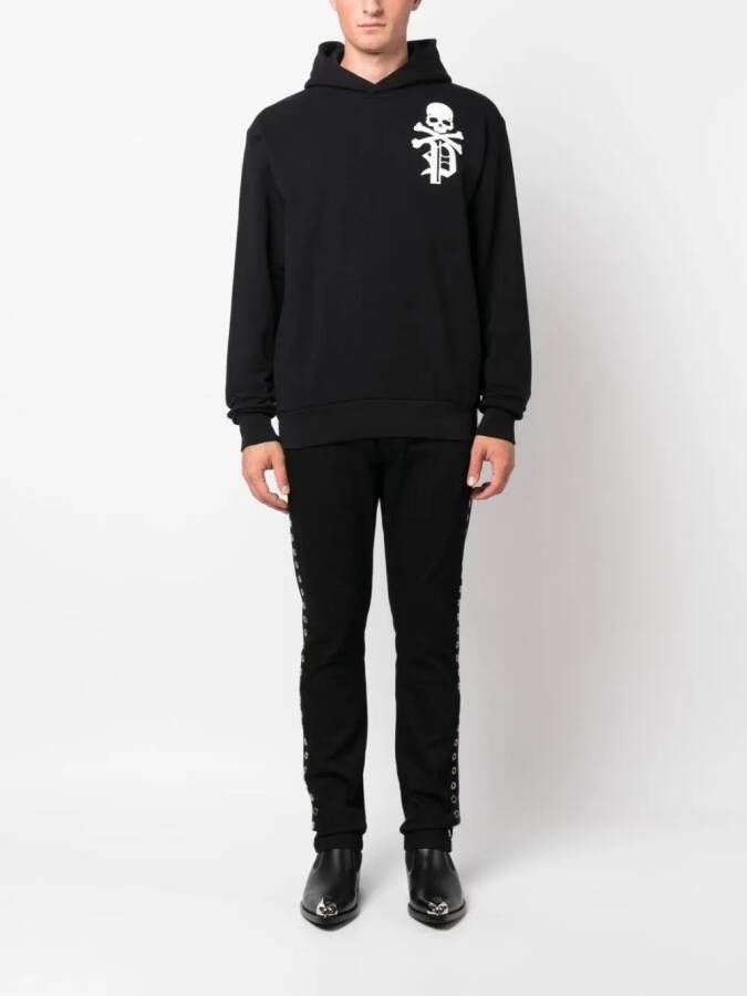 Philipp Plein Hoodie met logo Zwart