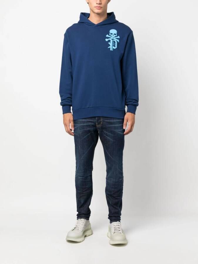 Philipp Plein Hoodie met logoprint Blauw