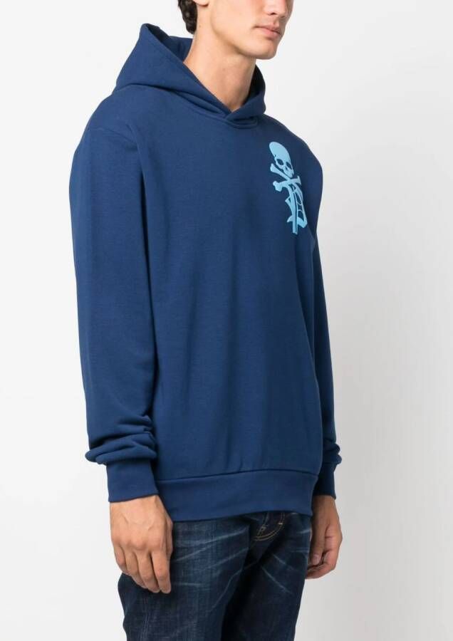 Philipp Plein Hoodie met logoprint Blauw