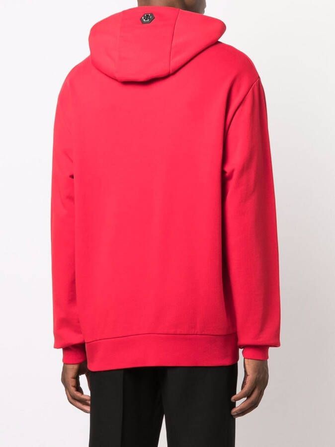Philipp Plein Hoodie met logoprint Rood