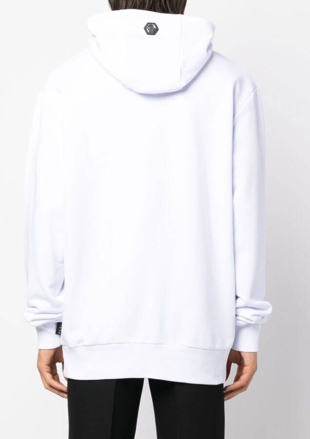 Philipp Plein Hoodie met logoprint Wit