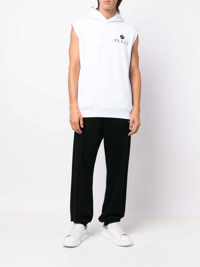 Philipp Plein Hoodie met logoprint Wit