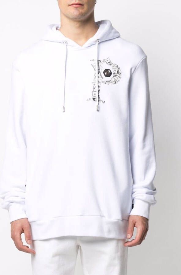 Philipp Plein Hoodie met logoprint Wit