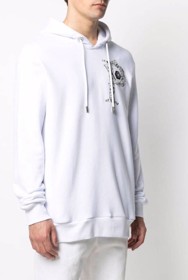 Philipp Plein Hoodie met logoprint Wit