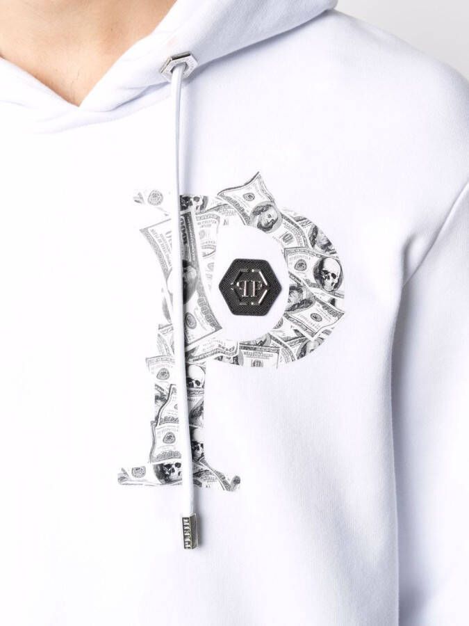 Philipp Plein Hoodie met logoprint Wit