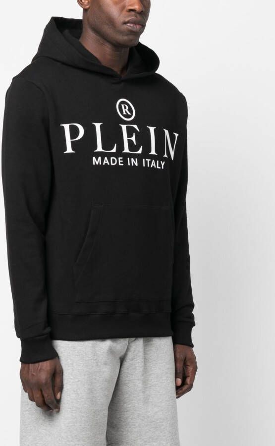 Philipp Plein Hoodie met logoprint Zwart