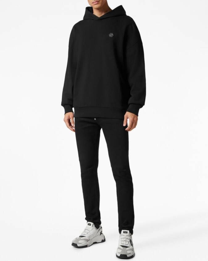 Philipp Plein Hoodie met logoprint Zwart