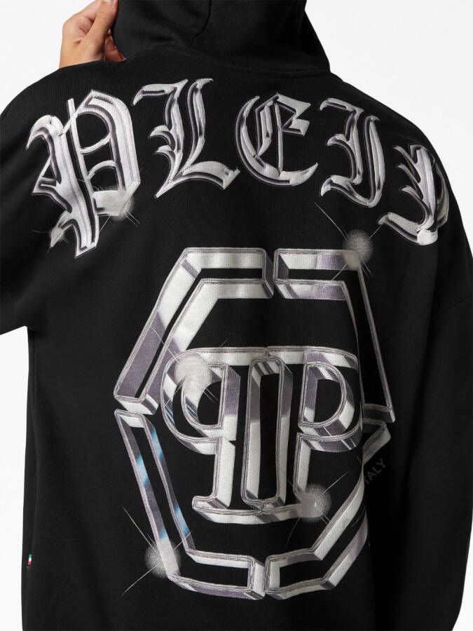 Philipp Plein Hoodie met logoprint Zwart
