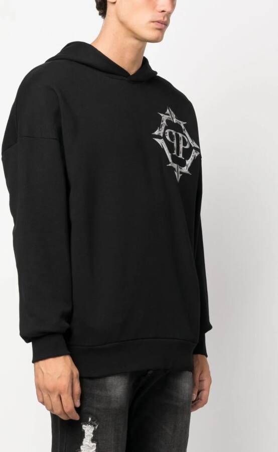 Philipp Plein Hoodie met logoprint Zwart
