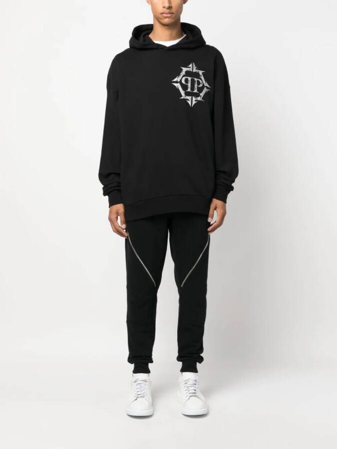 Philipp Plein Hoodie met logoprint Zwart
