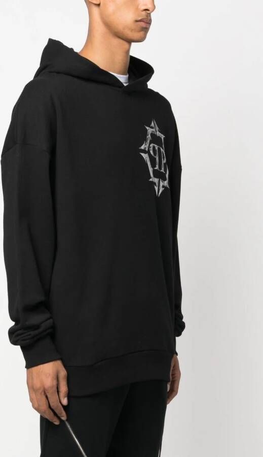 Philipp Plein Hoodie met logoprint Zwart