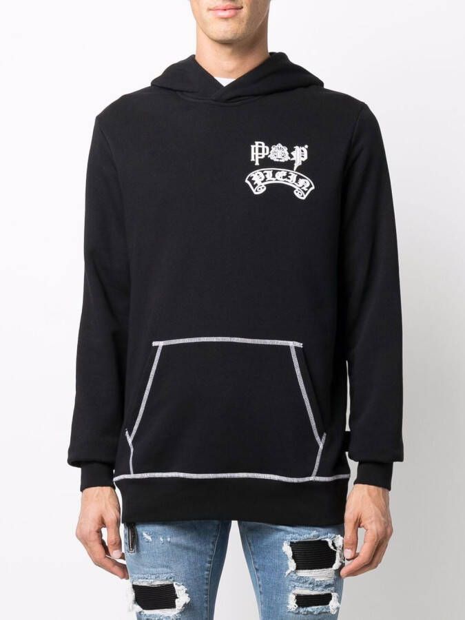 Philipp Plein Hoodie met logoprint Zwart