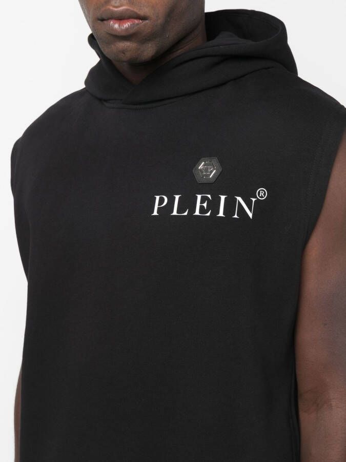 Philipp Plein Hoodie met logoprint Zwart