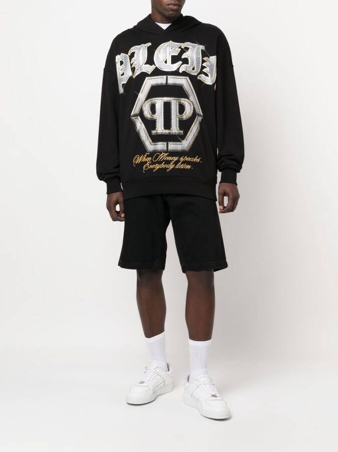 Philipp Plein Hoodie met logoprint Zwart