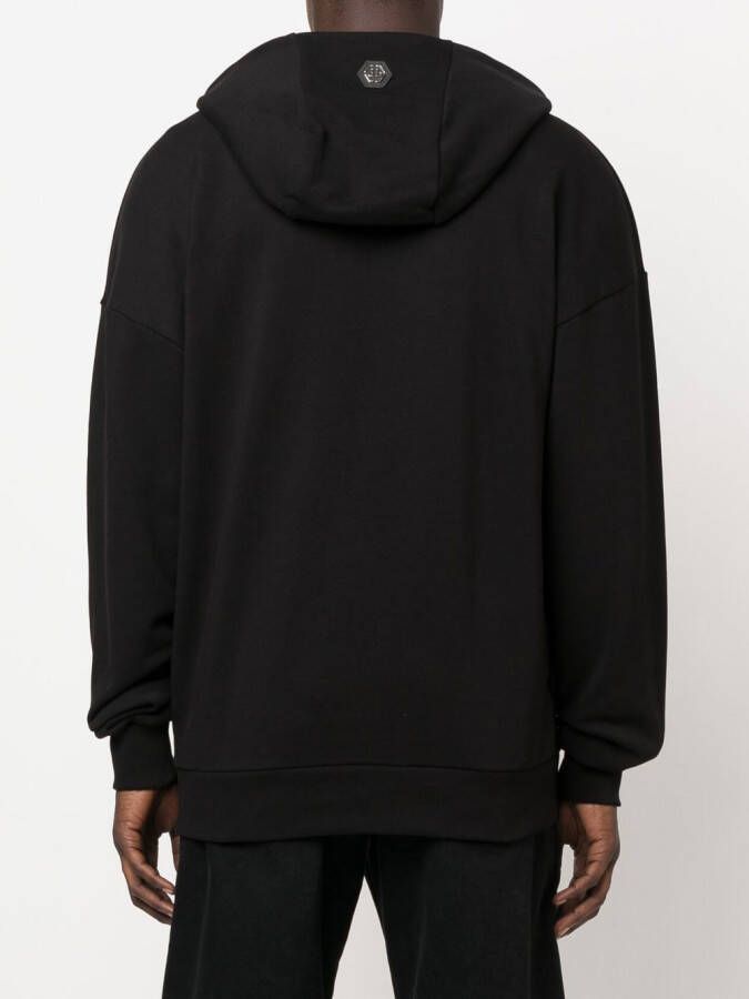 Philipp Plein Hoodie met logoprint Zwart