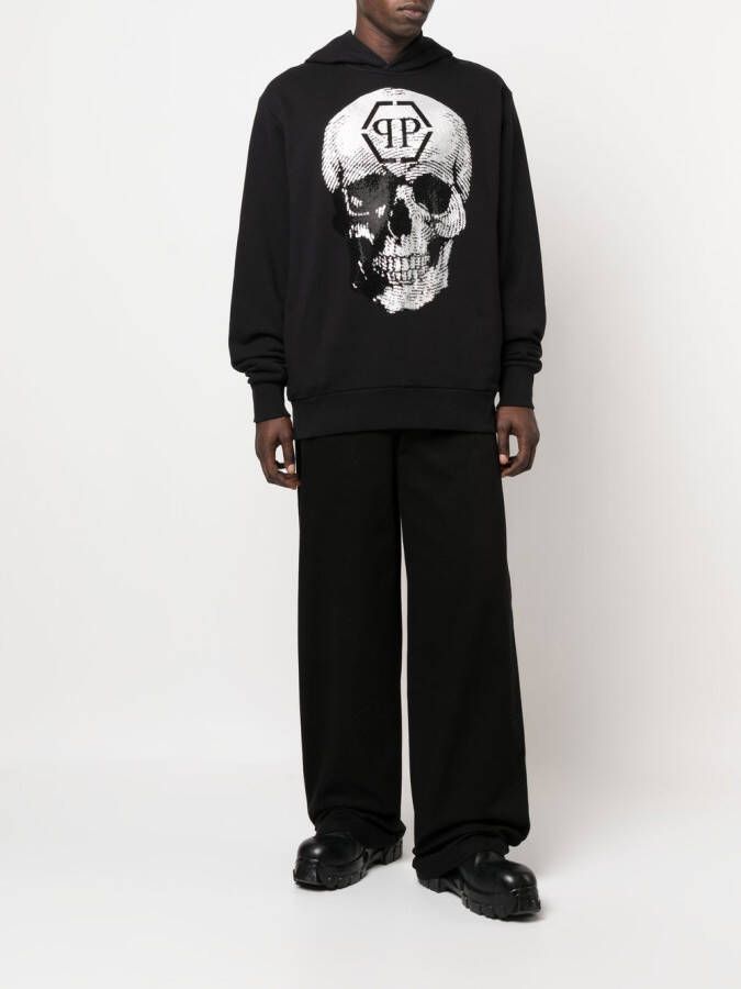Philipp Plein Hoodie met logoprint Zwart